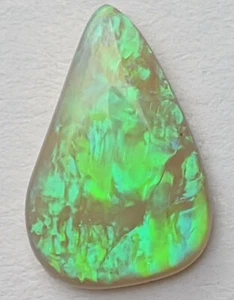 BROADFLASH 3.86ct Crystal Opal NEON GREEN & TEAL Freeform Lightning Ridge! - Picture 1 of 12