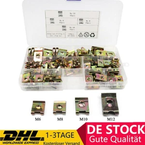 110tlg Blechmuttern Schnappmuttern Sortiment Kotflügelmuttern Klemmmutter Set DE - Bild 1 von 13