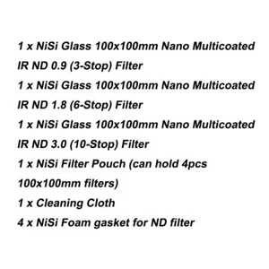 Open Box, NiSi Filters 100mm filter ND Long Exposure Kit(ND8+ND64+ND1000) - Picture 1 of 9