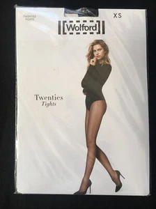 Wolford Twenties Tights Net Tights Color-BLACK Made In Italy ( X-Small ) C-9 - Picture 1 of 6