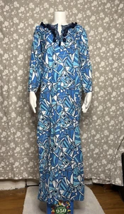 $228 STS Sail to Sable Nautical Flags Full Length Tassel Front Caftan Women's M - Picture 1 of 3