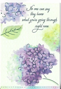 NEW Sympathy Card apx 4.75x6.75 Hallmark No One Can Say They Know What U Feel - Picture 1 of 3