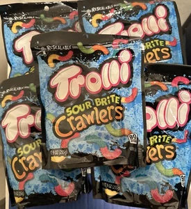 5 Bolsas Trolli Sour Brite Crawlers, Caramelos, Gommy Worms 9oz Exp 11/2025 - Imagen 1 de 2