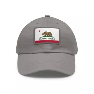 NEW California Republic Flag, Dad Hat, unstructured, strap back patch cap - Picture 1 of 18