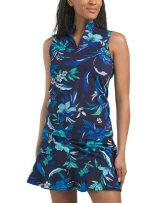 NWT TOMMY BAHAMA ROMANTIC BLOOMS FLORAL Sleeveless Golf Shirt Polo XS S M L XL - Image 1 of 3