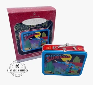 Hallmark Ornament 1998 Superman Lata Prensada Lunchbox Edición Conmemorativa - Imagen 1 de 4