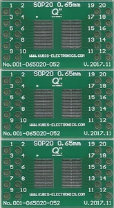 SSOP20, LSSOP20, TSSOP20 0.65mm(0.026") to 2 x IDC2x5 - 3 PCS. [US] - Picture 1 of 1