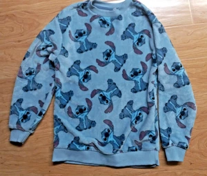 Disney Lilo & Stitch blue plush velour sweatshirt XXS  Excellent condition - Picture 1 of 6