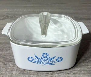 CorningWare Blue Cornflower A-1 1/2-B. 1 1/2 Qt Casserole Dish w/Rare Shark fin - Picture 1 of 12