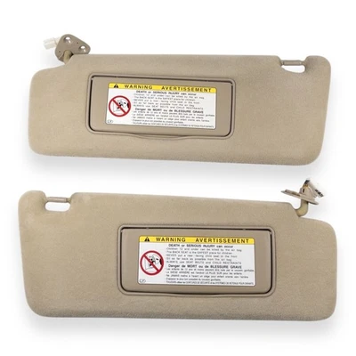 Par de parasol lado conductor pasajero Lexus RX300 1999-2003 tela bronceada iluminada Foto 1 de 4