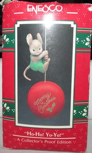 #137 - Adorno Enesco Vintage, "¡Ho-Ho! YoYo", Ratón en YoYo, 1990 - Imagen 1 de 2