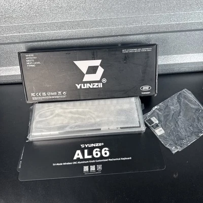 YUNZII AL66 Wireless Mechanical Keyboard,65% Knob Control Aluminum Gaming Silver - Image 1 of 4
