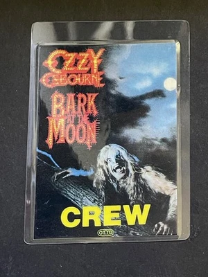 Pase oficial OZZY OSBORNE Bark At The Moon laminado tripulación detrás del escenario Foto 1 de 2