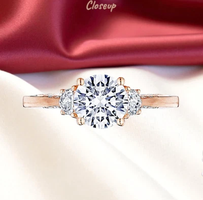 Diamond Engagement Ring 1.30 Ct Round Cut IGI Certified Lab Grown 14K Rose Gold - Image 1 of 4