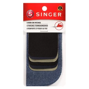 SINGER 00096 Iron-On Patches Combo, Repair Kit for Jeans and Pants, 8-Count - Picture 1 of 6