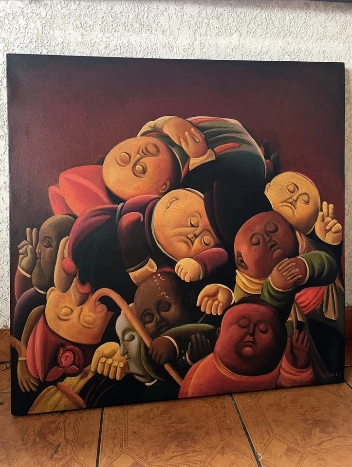 Pintura al óleo sobre lienzo firmada por Fernando Botero en boterismo Foto 1 de 4