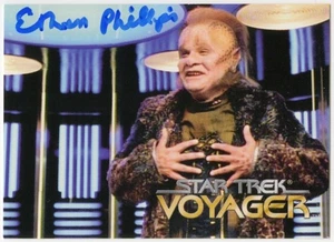 ETHAN PHILIPS Signed Star Trek Voyager Trading Card (1996) ORIGINAL - Picture 1 of 2
