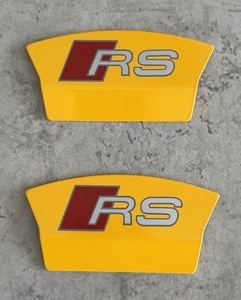 AUDI RS4 RS5 RS6 RS7 REAR BRAKE PAD CALIPER COVERS in Yellow RS NEW ππ - Picture 1 of 4