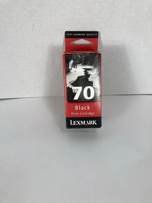 Genuine Lexmark 70 Black Ink Cartridge 12A1970. New And Sealed. 2007 - Image 1 of 4
