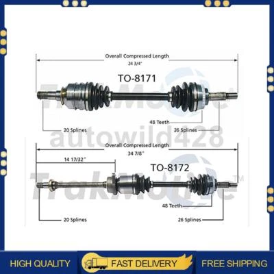 Eje trasero TrakMotive 2X CV eje articulado para Toyota MR2 Spyder 2003 2004 2005 Foto 1 de 3