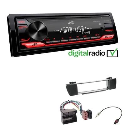 JVC KD-X182DB MP3 DAB+ USB 1-DIN Autoradio für BMW X3 2004-2010 schwarz - Bild 1 von 4