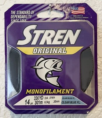 Stren Clear Blue Monofilament Original Fishing Line ~ 14lb ~ 330 yds ~ SOFS14-26 - Image 1 of 4