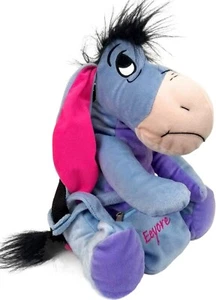 Disney Winnie the Pooh Eeyore Childrens Backpack Plush Stuffed Animal Zip Pouch - Picture 1 of 11