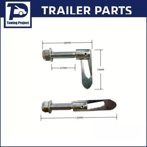 4x Trailer Anti Rattle Latch Tailgate Gravity Luce Drop Lock Zinc 47mm Thread - Picture 1 of 2
