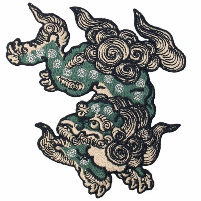 Komainu Guard Dog Patch Iron On Sew On Patches Embroidered Badges appliques 613 - Image 1 of 4