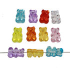 50 Mixed Colour Transparent Acrylic Charm Beads Various Shape Butterfly Flower