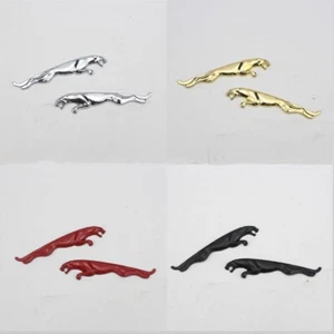 1 par de pegatinas de coche leopardo para Jaguar pequeño metal modificación guardabarros carrocería lateral - Imagen 1 de 13