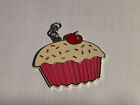 muffin cupcake with cherry pendant for bags