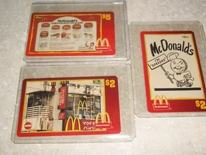 McDonald's 1996 1970's Dutch Menu $5, Tokyo Japan 2$, !940 Corporate Logo 2$ - Picture 1 of 2