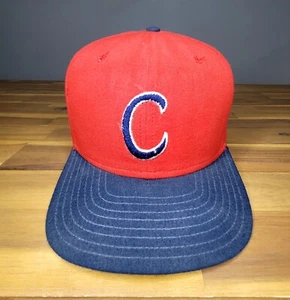 70s Vintage New Era Snapback Hat Made in USA Pro Model Dupont Visor Red Blue C - Picture 1 of 10