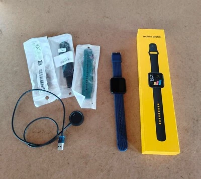 Realme Watch Smartwatch Black Model RMA161 With Box & Straps - Image 1 of 4