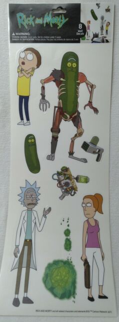 Rick Morty Nirvana Decal Cartoon Funny Glossy Vinyl Sticker 3in