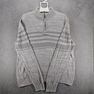 Suéter Urban Pipeline Para Hombre XXL Tejido 1/4 Cremallera Cuello Simulado Blanco y Gris Talla 2XL Foto 1 de 4