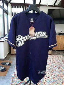 Official Milwaukee Brewers Baseball Jersey Top Braun 8 Size Small BNWT! - Picture 1 of 6
