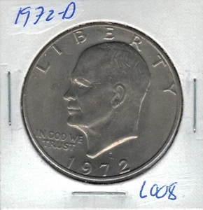 1972 D Eisenhower Dollar L008 - Picture 1 of 2
