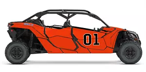Can Am Maverick X3 Max Decal Graphic Kit Wraps deco sticker 4 door General Lee - Foto 1 di 2