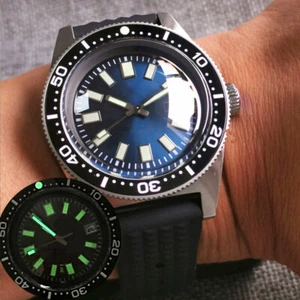 41 mm Reloj de Buzo para Hombre Cara Azul Arcado Cristal de Zafiro Japón NH35 30ATM C3 Lume - Imagen 1 de 7