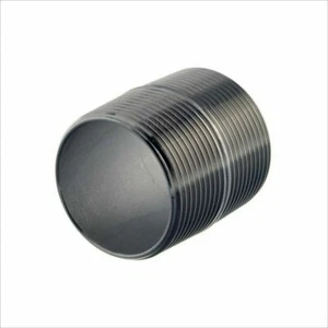 BLACK MILD STEEL CLOSE TAPER NIPPLE BSPT - Picture 1 of 1