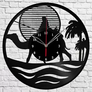 Orologio in vinile cammello orologio da parete arte unica vinile disco orologio da parete 1061 - Foto 1 di 12