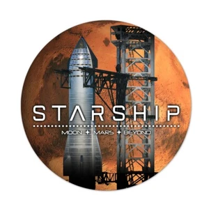 Alfombrilla de ratón redonda Starship Mars de 8 pulgadas de 1/8 de pulgada de grosor - Imagen 1 de 2