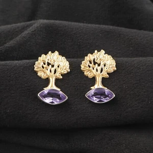 Iolite Gemstone 925 Sterling Silver Earring Handmade jewelry Earring Gift For - Picture 1 of 3