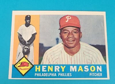 1960 Topps RC #331 Henry Mason Philadelphia Phillies BASEBALL Card i - Image 1 of 2