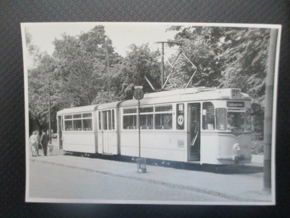 (857A) Orig. Foto Straßenbahn, DDR, Leipzig, 70er Jahre, Wagen 1119 - Bild 1 von 1