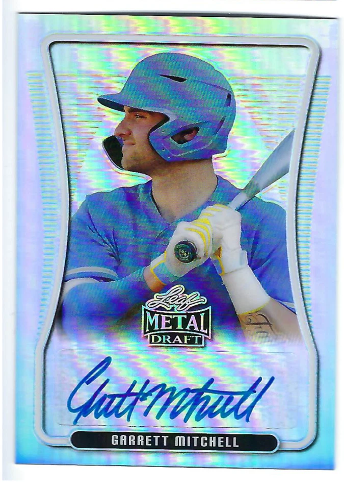 GARRETT MITCHELL 2020 LEAF METAL DRAFT SILVER PRISMATIC AUTO - Image 1 of 1