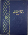 Whitman Bookshelf Album 9509, Canada Fifty Cents 1937-