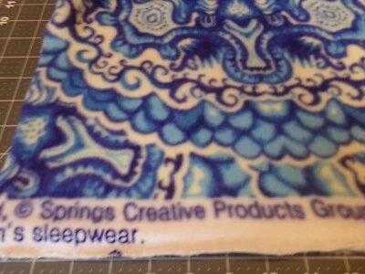 33" X 60" FLEECE FABRIC BLUE PAISLEY WEDGE WOOD by SPRINGS  CREATIVE #7055 - Image 1 of 3